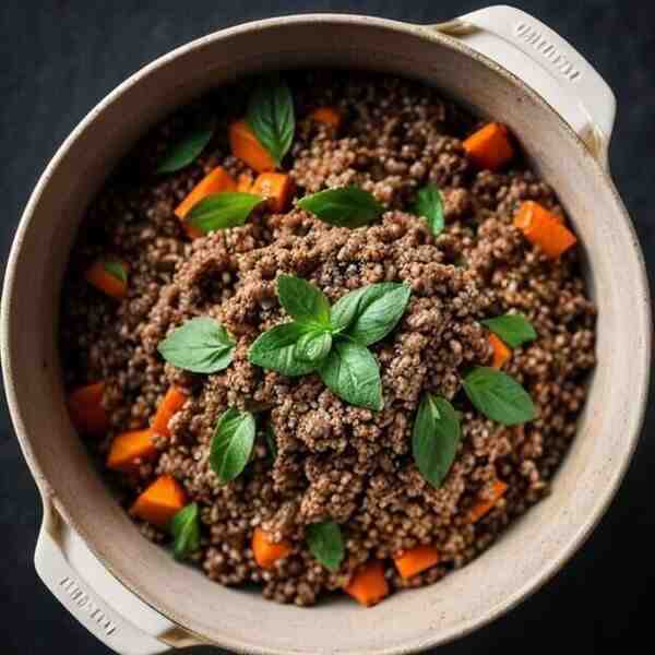 Гречка с печенью и овощами в горшочке